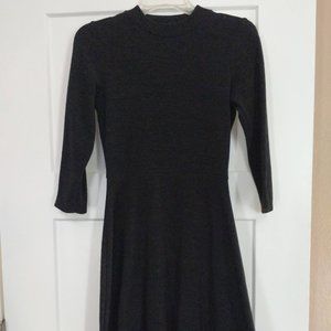 [M] Decree Black Knit Sweater A-Line Dress